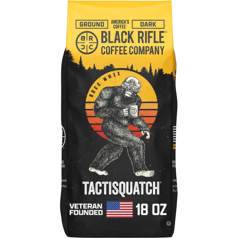 Black Rifle Coffee Dark Roast Ground Coffee, Tactisquatch, 18 oz